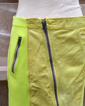 Falda piel y neopreno 2000s leather and neoprene skirt