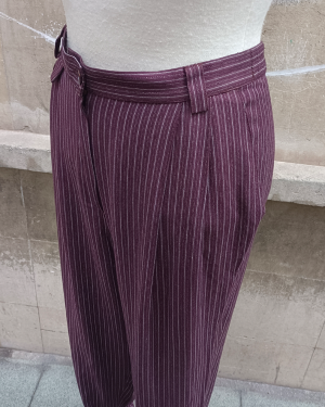 Pantalón Corte Sastre 1980s Tailored Pinstripe Throusers