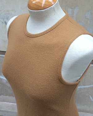 Vestido Punto Pichi Caramelo 1990s Toffee Mod Knit Dress