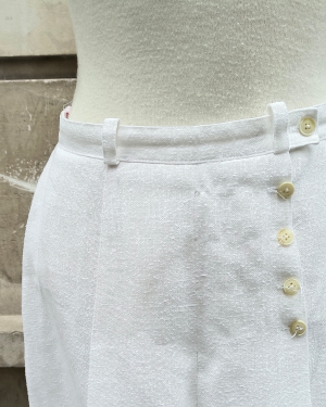 Falda Pantalón Blanca 1970s White Skorts