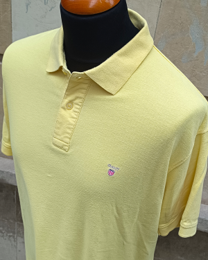 Polo Amarillo Algodón Gant 2000s Y2K Yellow Polo Shirt