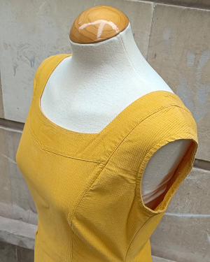 Vestido Pichi Mimosa 1980s Mimosa Coloured Pinafore Dress